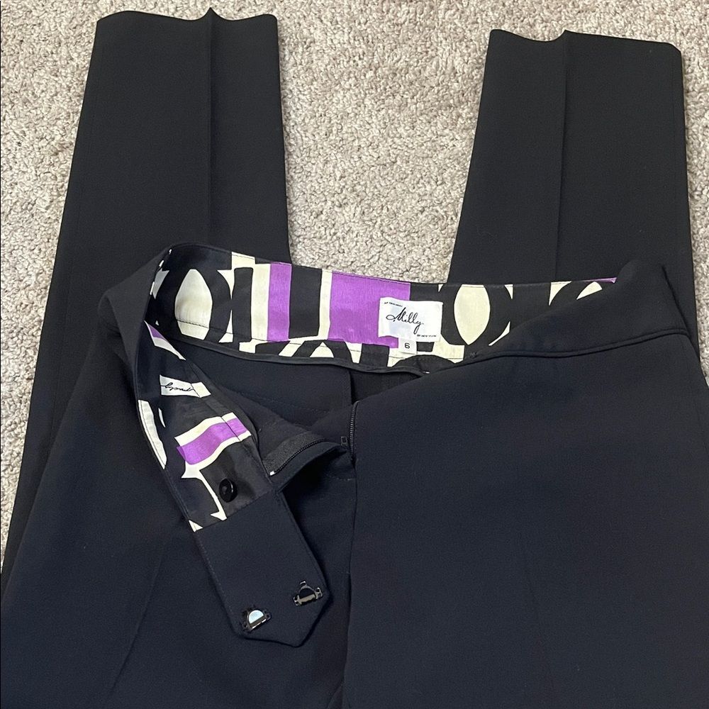 Milly New York Wool Blend Black Women’s Trousers Pant Size 6